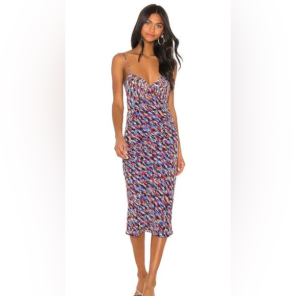 House of Harlow 1960 Dresses & Skirts - House Of Harlow 1960 Multicolor Spaghetti Strap Sheath Midi Dress Size M